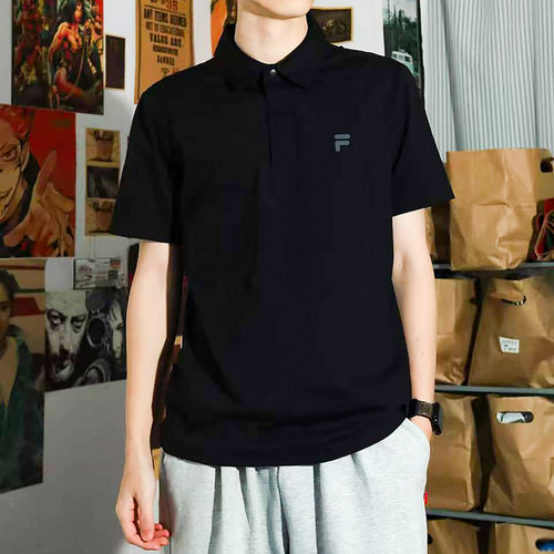 FILA FUSION斐乐吸湿速干上衣男士26新款男装T恤短袖POLO衫