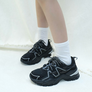 FILA斐乐欧若拉老爹鞋女高圆圆同款2025秋冬厚底休闲女鞋F12W2311