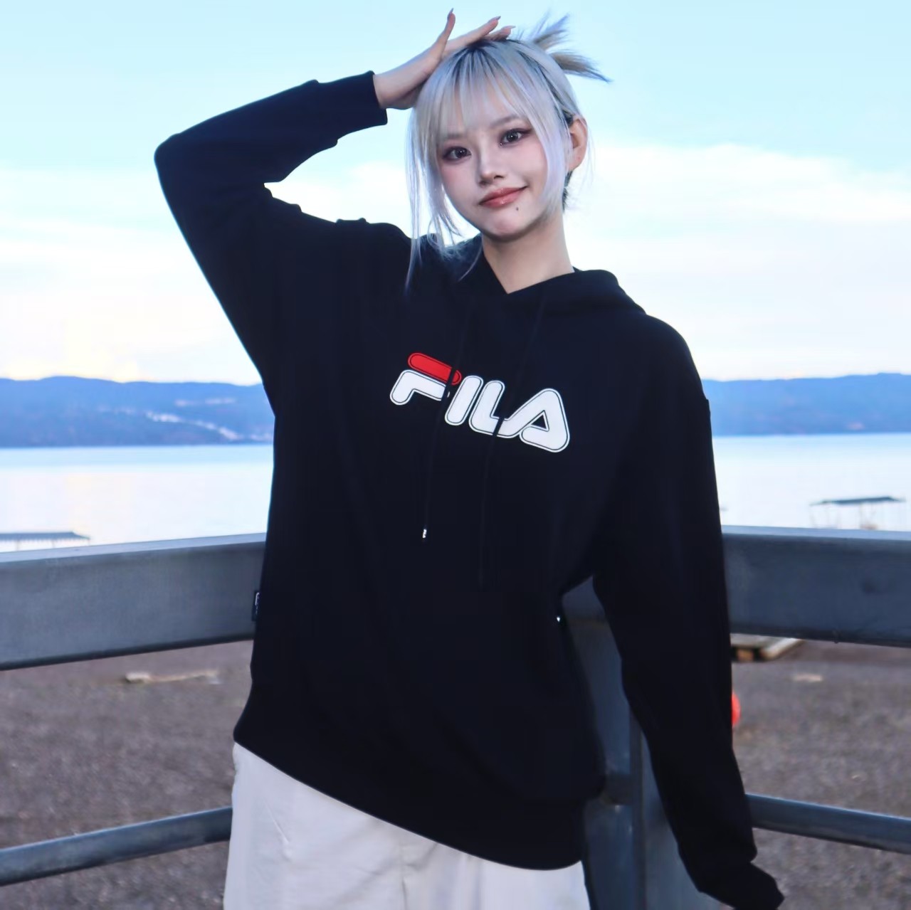 FILA 斐乐情侣款连帽卫衣2025新款男女同款宽松长袖加绒上衣,运动服/休闲服装,运动卫衣/套头衫,淘宝优惠券,粉丝福利购,淘宝优惠卷