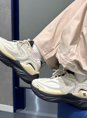 FILA FUSION斐乐陨石鞋2025新款女厚底增高休闲鞋老爹鞋男运动鞋