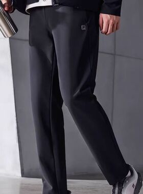 FILA 斐乐男士针织长裤2025新款健身运动简约基础直筒裤
