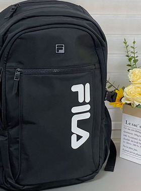 FILA斐乐天行者男士背包新款健身运动双肩包电脑书包黑色