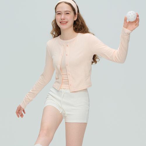 定制秋冬新品瑜伽服女棉质透气吸湿休闲外套蕾丝边瑜伽长印字logo