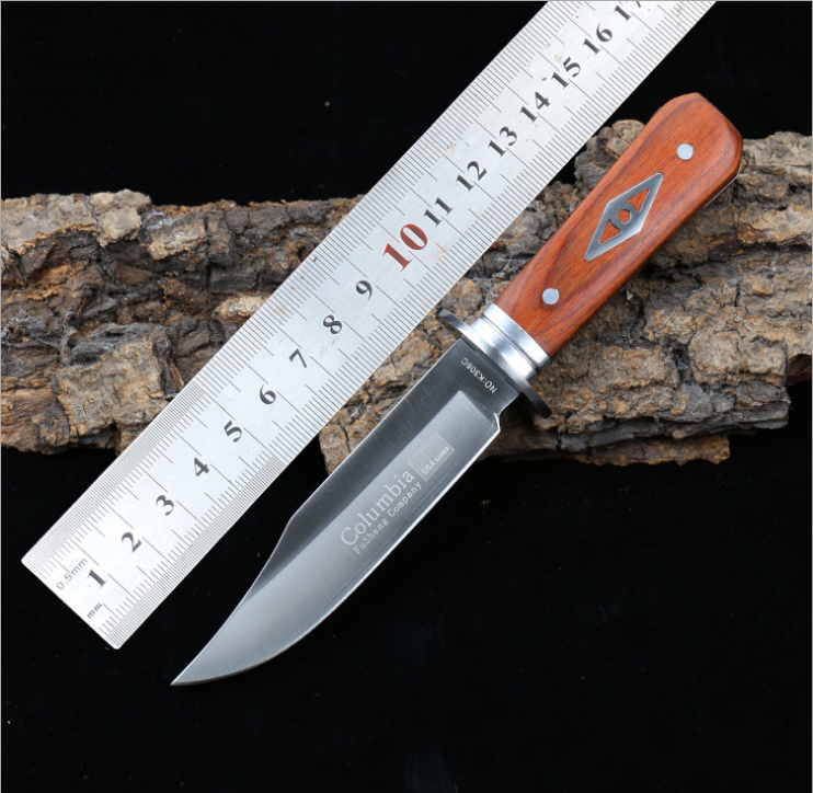 北欧风格经典彩木柄不锈钢户外小刀锋利军刀鱼刀小直刀切肉牛羊刀