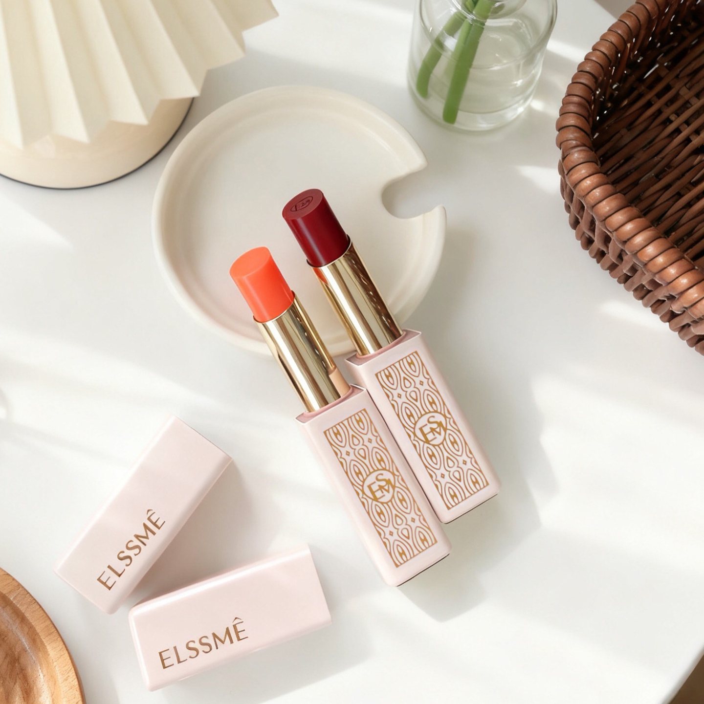 忆自美虾青素抗皱保湿唇膏胭脂红珊瑚橘提升气色持久滋润淡纹润唇