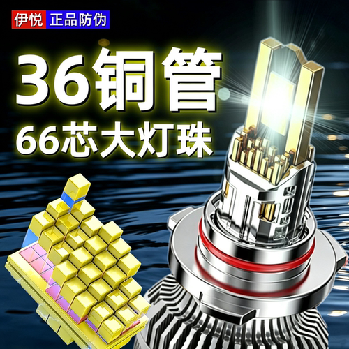 36铜管66灯珠矩阵激光LED前大灯