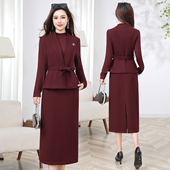 时尚 连衣裙 气质显瘦套装 洋气休闲三件套女2026春秋款 高档妈妈修身