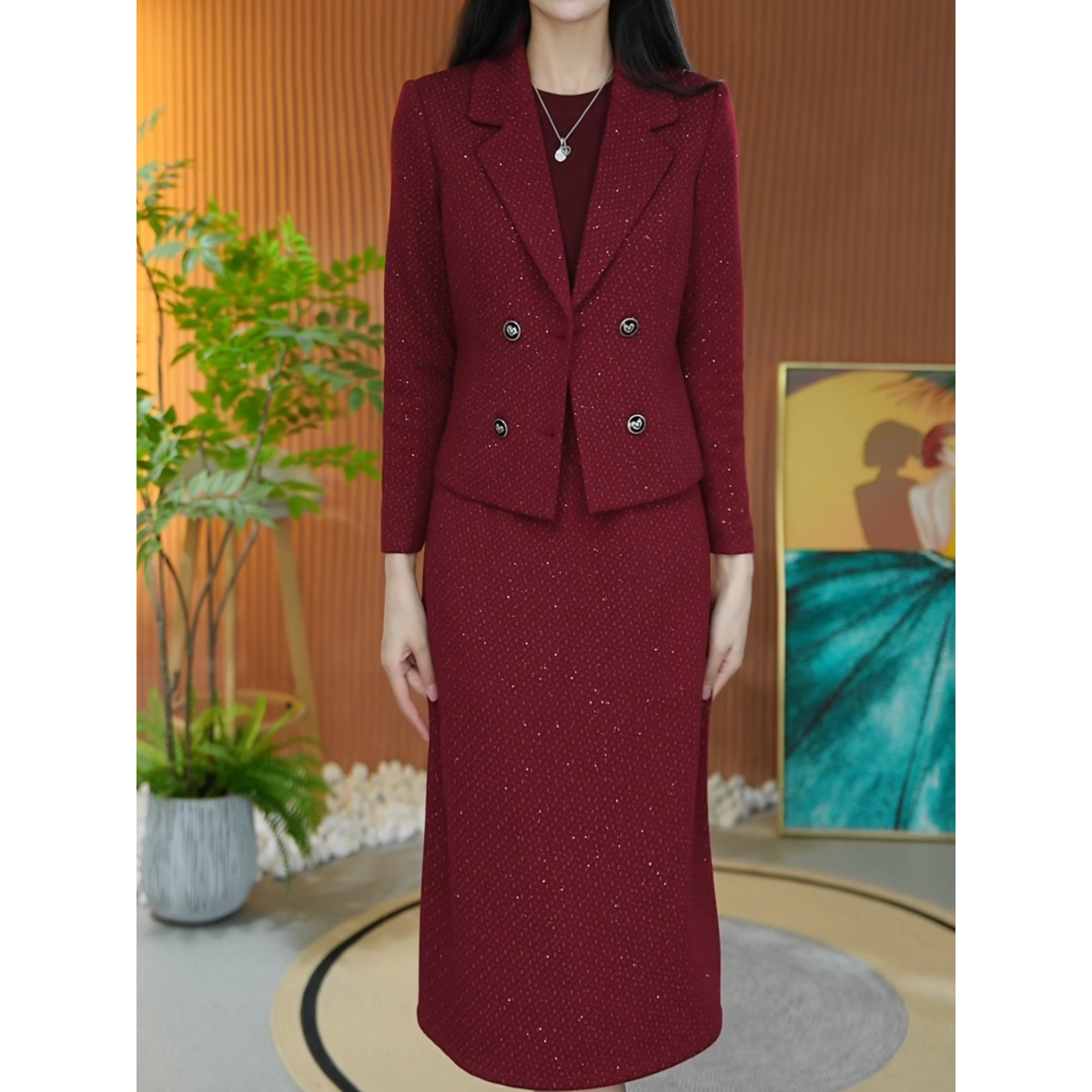 简约设计感时尚轻奢套装连衣裙女2026秋季新款高端减龄两件套裙子