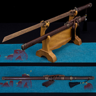 苗刀刀剑户外防身唐横刀木质居合刀长刀唐剑硬剑镇宅兵器未开刃