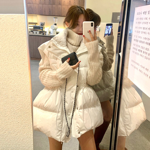 韩国保暖羽绒棉服马甲面包服