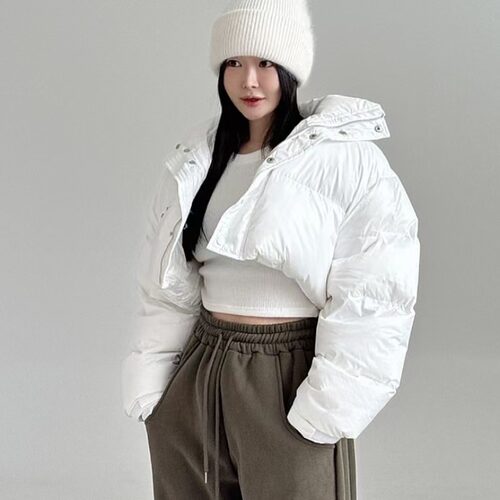 韩国立领短款羽绒棉服面包服