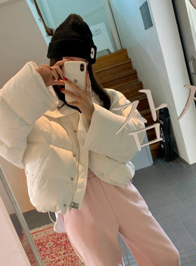 韩国小个子宽松羽绒面包服棉服