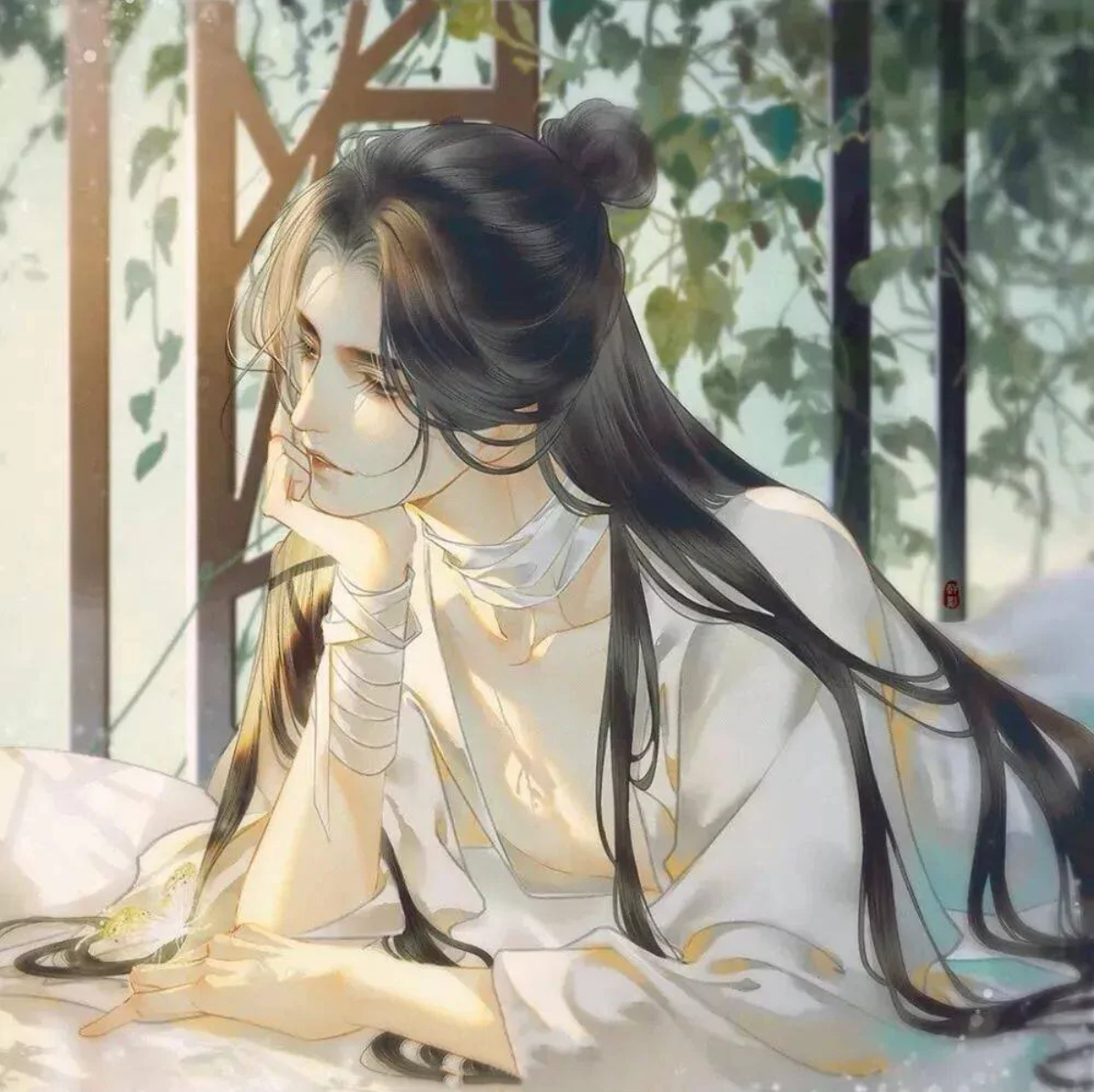 2021新款卡通动漫天官赐福花城谢怜君钻石画十字绣点贴钻石绣满钻