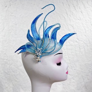 开场舞舞蹈头饰演出头饰新款成人舞蹈头花演出头饰花踏歌行舞头饰