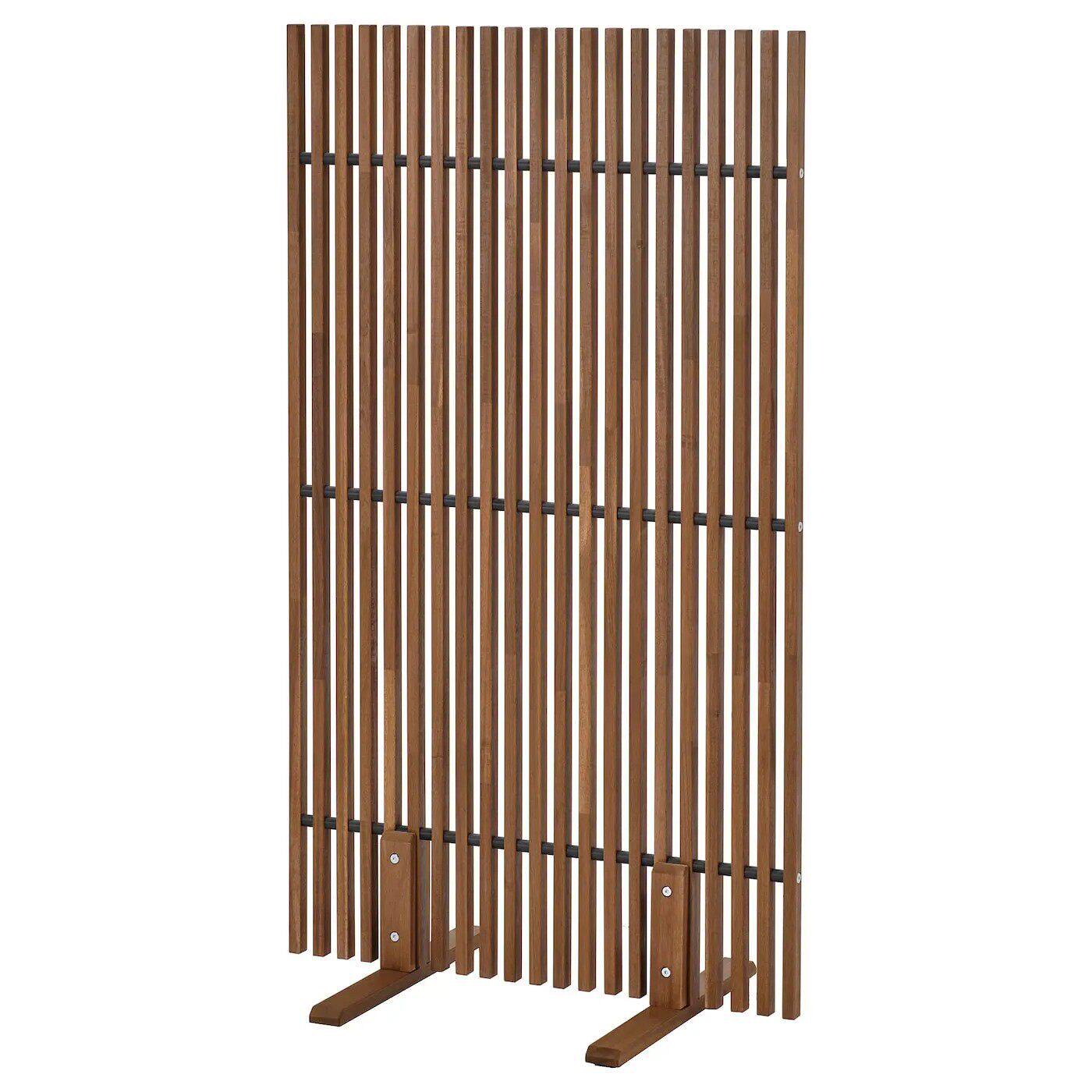 宜家代购耐玛瑞屏风隔断墙浅褐色漆室内/户外产品140x80x50 厘米