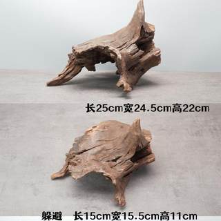 中小型紫柚木孔洞沉木异型鼠鱼三湖慈鲷躲避屋爬宠龟晒台天然树洞