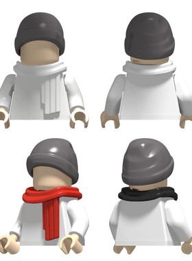 国产小颗粒积木人仔 穿戴配件 兼容 25376 围巾 围脖