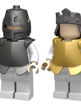 国产小颗粒积木人仔穿戴 中古城堡 骑士 卫兵 单面胸甲 铠甲 盔甲