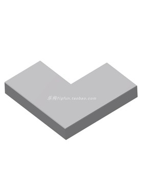 国产MOC拼插积木零件 兼容 14719 2x2 转角光面板 10个