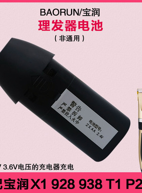 适配BAORUN/宝润 X1 928 938 T1 P2 P3理发器电推剪配件电池替换