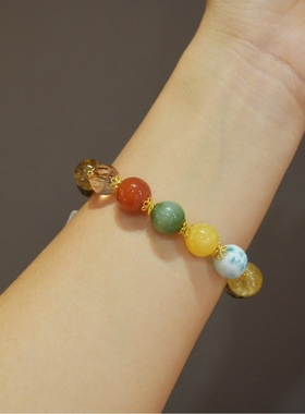 工厂店精编多宝串约10m 珠宝手串生日礼物送长辈送闺蜜男女