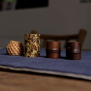 竹托 盖置 天然竹根盖托 秋藤壶盖架 功夫茶具茶道配件