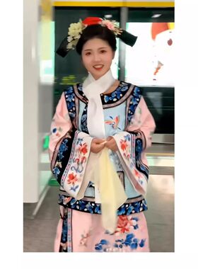 妃格格服宫装古董衣马甲氅衣