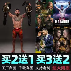 Poster of Bullfighter Topuria Ufc Star Mixed Martial Arts Boxing Gym Mma Dormitory Wall Sticker Wallpaper Decorative Painting