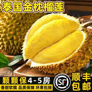 正宗泰国进口金枕榴莲树熟软糯奶香核小皮薄整箱顺丰包邮新鲜果肉