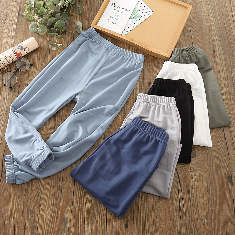 儿童防蚊裤男童装长裤夏季超薄款女童弹力宝宝中大童灯笼裤亲子款