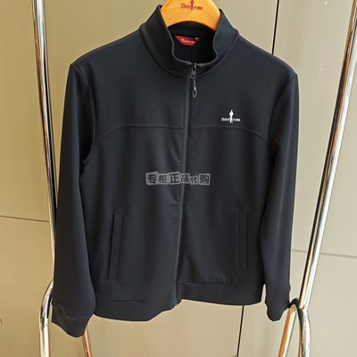 比音勒芬男士立领夹克黑色保暖