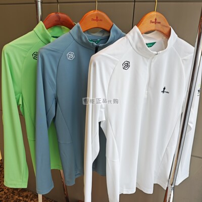 比音勒芬男士长袖T恤立领拉链