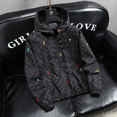 外套新款 潮流痞帅时尚 休闲潮男夹克 新款 高级感连帽外套男春秋季