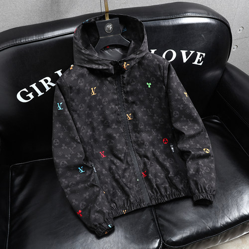 高级感连帽外套男春秋季新款夹克