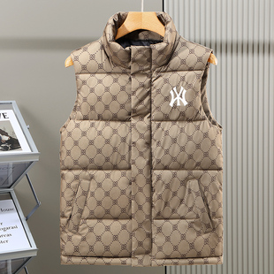 羽绒棉马甲男冬季新款保暖坎肩男款立领休闲马夹运动加厚背心外套