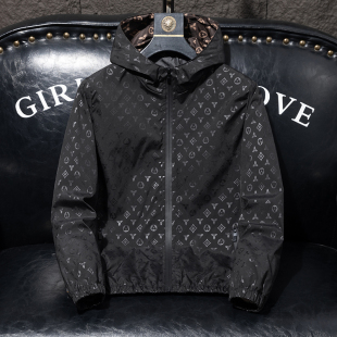 春秋外套男2026新款 百搭连帽夹克 潮牌青年百搭褂子欧洲站潮流男士