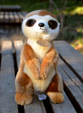 正版ToyClub狐獴毛绒玩具公仔仿真臭鼬玩偶布娃娃送儿童生日礼物