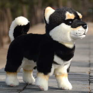 仿真秋田犬公仔毛绒玩具可爱棕色柴犬玩偶布娃娃宠物伴侣生日礼物