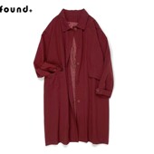 卡其红色过膝中长款 风衣外套女2025秋新款 大衣宽松 Found 202WT27