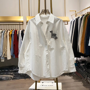 【晓艾档口实拍】斑马绣花翻领衬衫女士春秋2026通勤风洋气衬衣