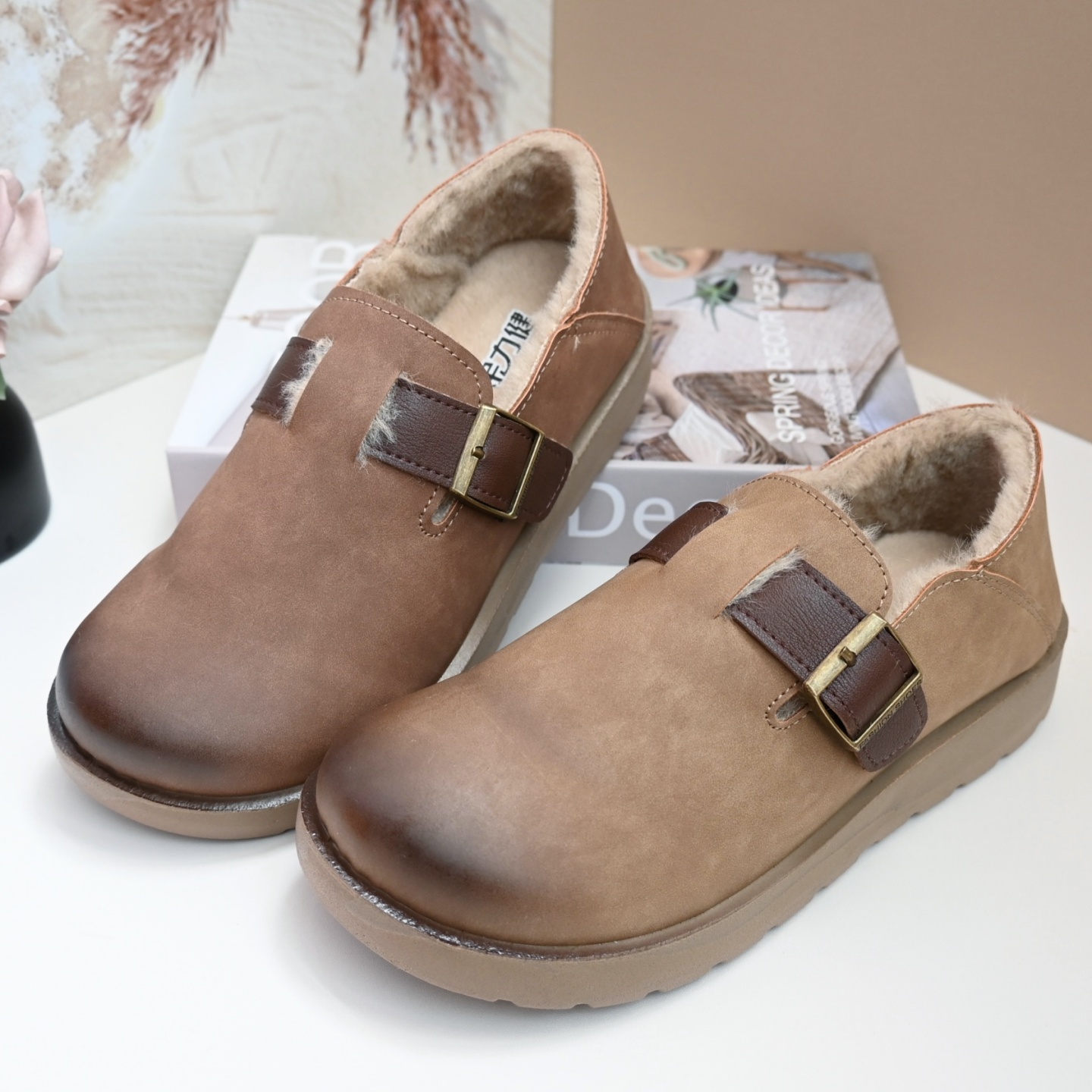 防滑保暖妈妈鞋时尚防水棉鞋