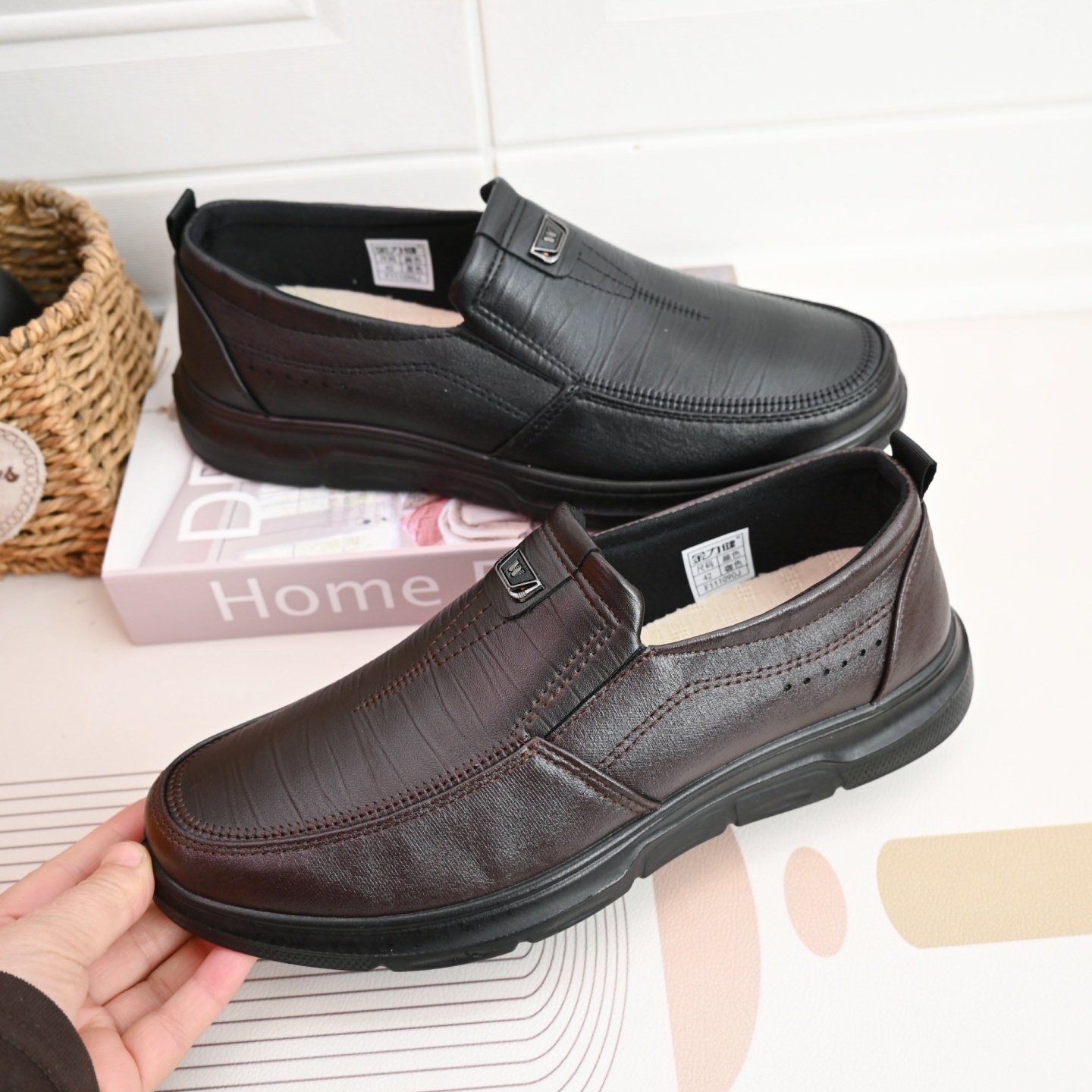 26春秋老北京透气仿皮布中老年爸爸轻便防滑防水商务休闲鞋男单鞋,流行男鞋,布鞋,淘宝优惠券,粉丝福利购,淘宝优惠卷