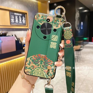 适用华为荣耀x70手机壳honorx70保护套x60斜挎背带x50pro全包防摔硅胶软x40GT女新款x30腕带支架20国风男挂绳