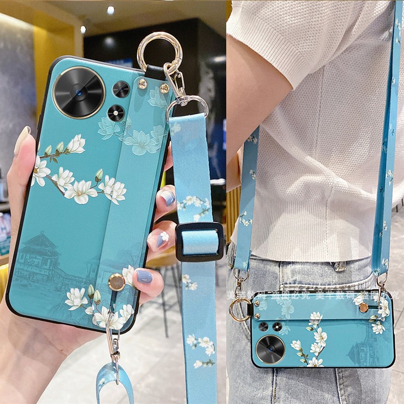 适用华为智选wiko麦芒40手机壳TYH651M-02保护套30硅胶20软壳10全包9防摔11斜挎背带A男女新款挂绳挂脖5G国风