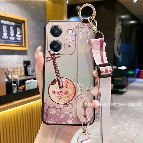 适用华为wikox70手机壳智选wiko X70保护套CHE-AN00腕带支架新款斜挎背带全包防摔挂绳挂脖子5G男女款中国风