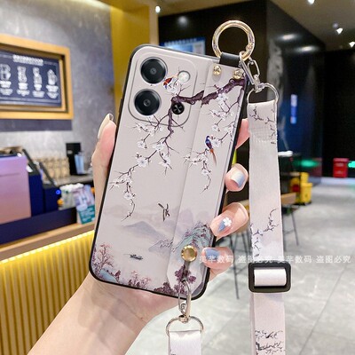 适用红米15R手机壳Redmi15R保护套25082RNC1C小米腕带支架新款硅胶软壳斜挎背带R全包防摔外壳男女挂绳挂脖5G