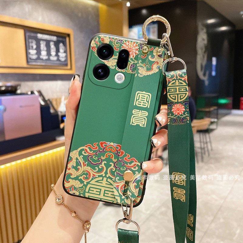 适用oppo findx9手机壳FindX9Pro保护套PLJ110腕带支架硅胶软壳斜挎可背带挂绳挂脖子女新款全包防摔男国风5G