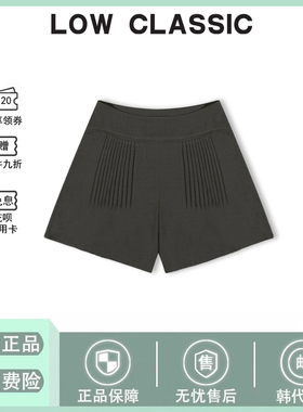 【现货】韩国LOW CLASSIC裤子直筒褶皱休闲裤短裤LOWCLASSIC新款