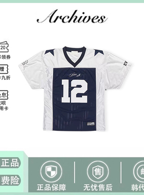 【现货】韩国2000archives球衣美式复古短袖崔有真同款运动上衣
