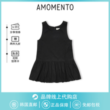 【现货】韩国Amomento连衣裙jennie同款蓬蓬花苞小黑短裙吴小姐